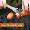 5-in-1 Tactical Spork, Stainless Steel Spoon, Fork, Knife, Bottle &