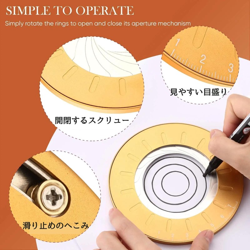 geneX Circular Ruler, Circular Drawing Ruler, Woodworking Ruler, Template, Ruler,