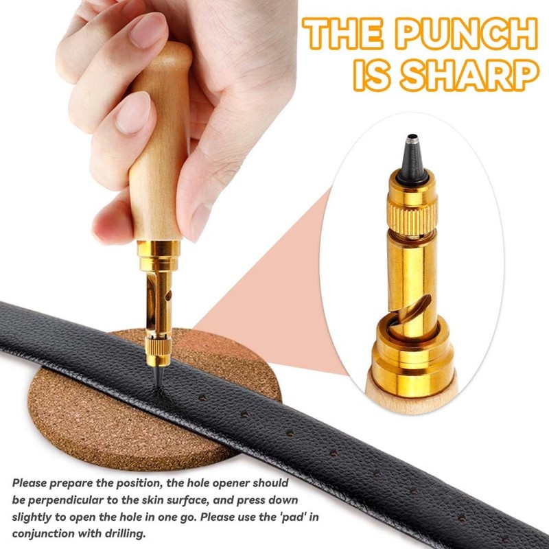Yakamoz Japanese Screw Punch with 6 Tips (1.5-4.0mm) - Semi-Automatic