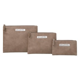 Petunia Pickle Bottom Organizer Trio | Zip-close Pouches in 3 Convenient Sizes | For Diaper Bag, Stroller, Travel Bag or Carry Alone | Mink