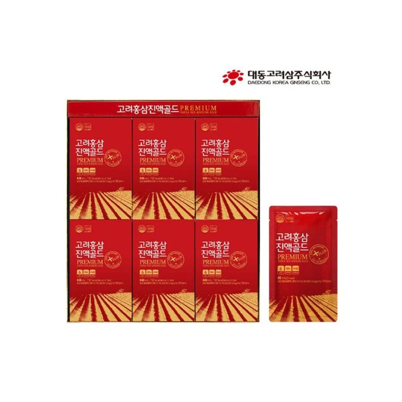 Daedong Goryeo Sam 홍삼추출액100% 고려홍삼 진액골드 국내산6년근(80ml x 60포)(26.4.17까지) 100%