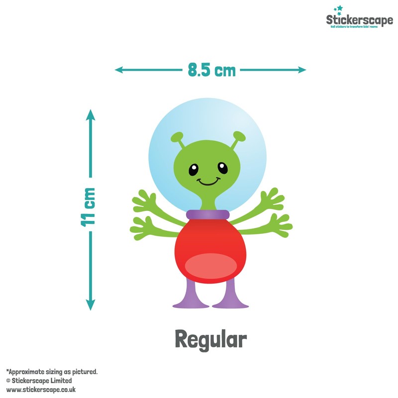 Stickerscape Alien Wall Sticker Pack (Alien Family - Regular) |