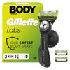 GilletteLabs Body + Intimate Razor for Men, 1 Handle &