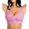 FeelinGirl Front Closure Post Surgery Bra with Adjustable Straps for