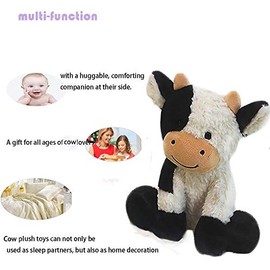 CHELEI2019 9" Cow Stuffed Animals Soft Cuddly Cow Plush Stuffed Animal Toy for Kids