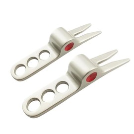 Jowxsx 2 Pcs Silver Golf Ball Fork Pivot Divot Repair Tool Compatible Cameron Divot Tools for Scotty Golf Divot Tools, On-Course Accessories