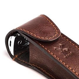 MÜHLE Brown Leather Safety Razor Travel Pouch