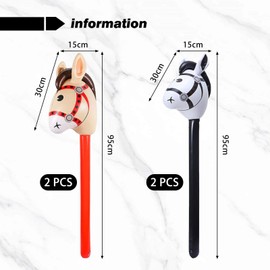 RELKLYU Pack of 4 inflatable sticks, children's toys, role play, inflatable toy for children, party supplies.