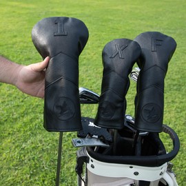 Golf Club Headcover Golf Wood Cover Cool Cat Design Golf Headcover Golf Wood Cover Aliennana Black Eagle Driver Cover (DR) Fairway Wood (FW), Utility (UT) (Driver(1 Piece))