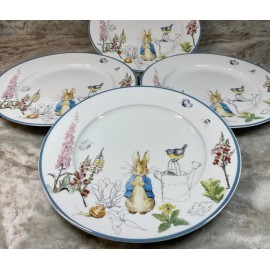 Frederick Warne And Co. Dinner Plates Classic Peter Rabbit Set Of 4 The World Of Beatrix Potter New
