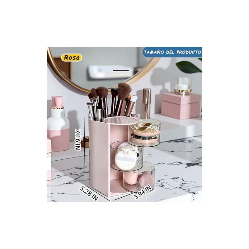 Toketa organizador de maquillaje giratorio 180° para escritorio
