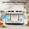 Roter Mond Countdown Stainless Steel 4 Slice Toaster with Bagel,