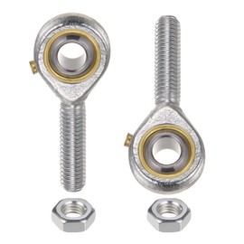 TA-VIGOR 2PCS POS8 M8 Male Rod End Bearing Set, M8x1.25 Right Hand Thread Joint Rod End Ball Bearings with Jam Nuts, Self-Lubricating for Mechanical Motion Control