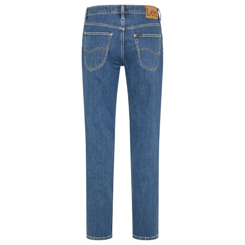 Lee Men's Straight Leg Jeans, Mid stonewash, 36W / 30L