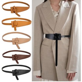 FrasiBags Women's Wide Leather Belt Elegant Belt for Dresses, Dresses and Coats, Made in Italy, black, One size fits all