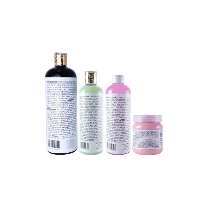 Kit Efecto Espejo Gold ,sellador,neutralizador,shampoo Lp