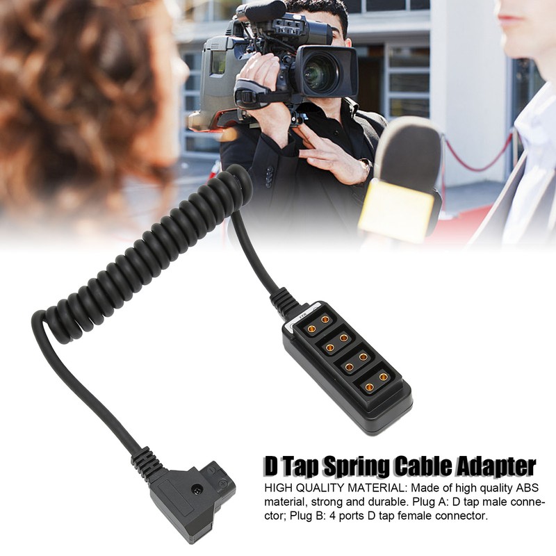 D Tap Male to 4 Port Dtap Female Splitter Power