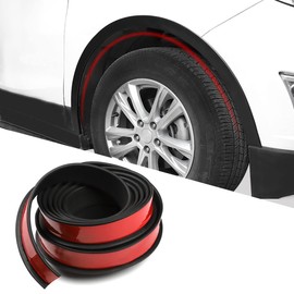 Car Wheel Eyebrow Arch Trim Lips Strip Fender Flare Protector Universal Rubber Wheel Eyebrow Protector for Car and Truck Fender Flare Edge Trim (3.8CM)