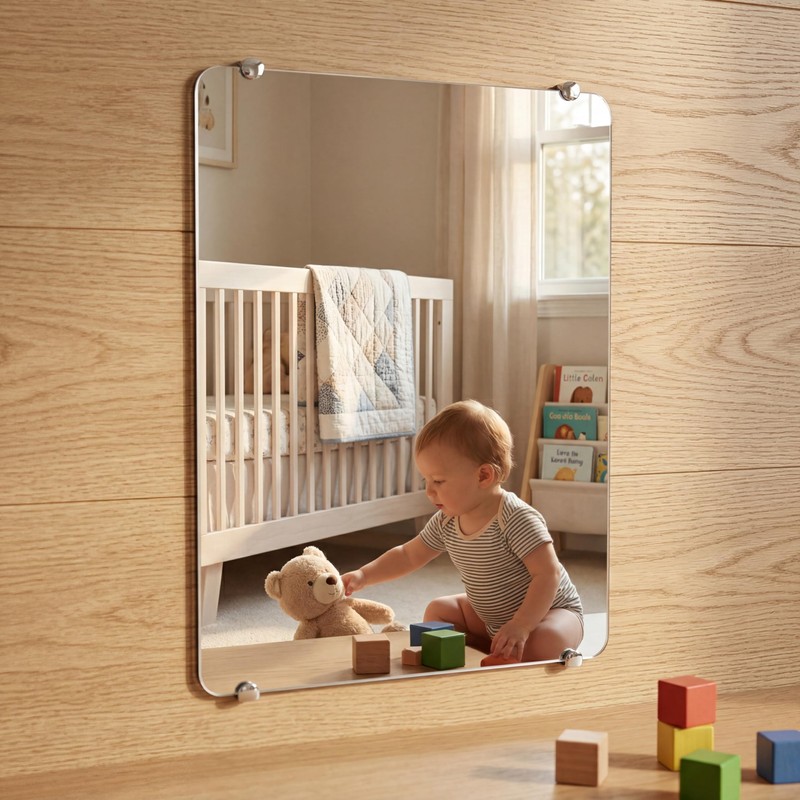 iCAGY Acrylic Mirror for Wall for Kids Adults Bedroom Door