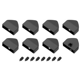 uxcell 8Pcs Metal Belt Buckle End Tips, 0.51" Wide Pentagon Webbing Zipper Tips Clip Buckles with Screws for DIY Sewing Craft Purse Belt Repair, Metallic Black