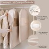 2 Pack Space Saving Hanging Garment Bags with Self Compression