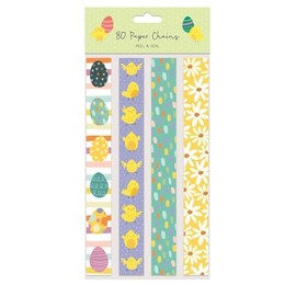 Easter Paper Chains, Pack of 80 Easter Paper Chains - Assorted Decorative Patterns