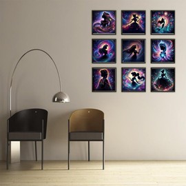 YSUNETER 9 Packs Diamond Art Kits for Adults, Round Full Drill Diamond Painting Kits for Beginners Gem Art Painting Kits, DIY 5D Diamond Dots Painting with Diamond Arts and Crafts Decor