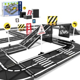 Magnetic Tiles Road Set for Kids - STEM Educational Construction Toys for 3 4 5 6 7 8+ Year Old Boys and Girls, Creative Building Toys for Toddlers, Ideal Birthday Idea (Magnet A)