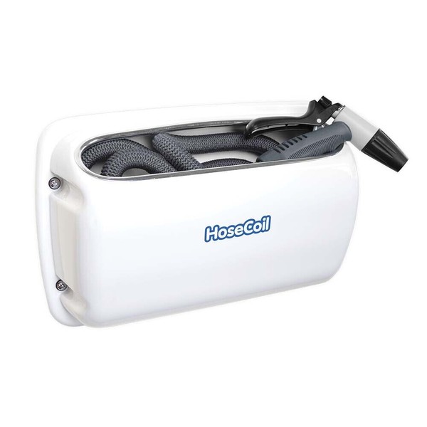 HoseCoil Side Mount Expandable Enclosure w/50&prime; Hose ; Rubber Tip
