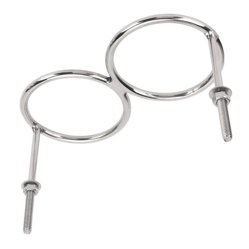 316 Stainless Steel Double Ring Cup Holder with Mounting Nut