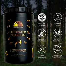 Activated Charcoal Powder for Dogs and All Pets, Livestock. Organic. for Digestive Upset, Poisonings, Detox, Dental Health, Kidney Relief, General Well-Being, Longevity, 10 oz / 1qt