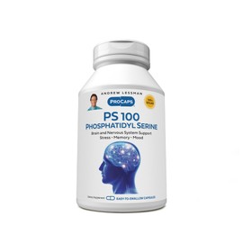 ANDREW LESSMAN PS 100 Phosphatidyl Serine - 60 Capsules - Supports Brain and Nervous System, Memory, Cognitive Function. Essential for Neurotransmitter Production and Release. No Additives