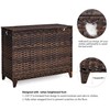Laundry Hamper with 4 Removable Liner Bags; 176L Handwoven Rattan