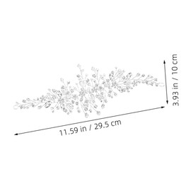 WOONEKY Flower Bridal Headband Elegant Rhinestone Headpiece for Weddings Events Comfortable Hair Accessories for Brides Dazzling Floral Design for Women