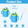 2PCS Elderly Spill Proof Cups, 280ML Unspillable Cup with 2
