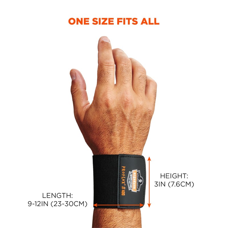Ergodyne ProFlex 400 Universal Wrist Wrap, Black