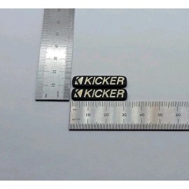 Kicker Speaker Badge Brushed Gold Pair Logo Emblem Name Plate Custom Made