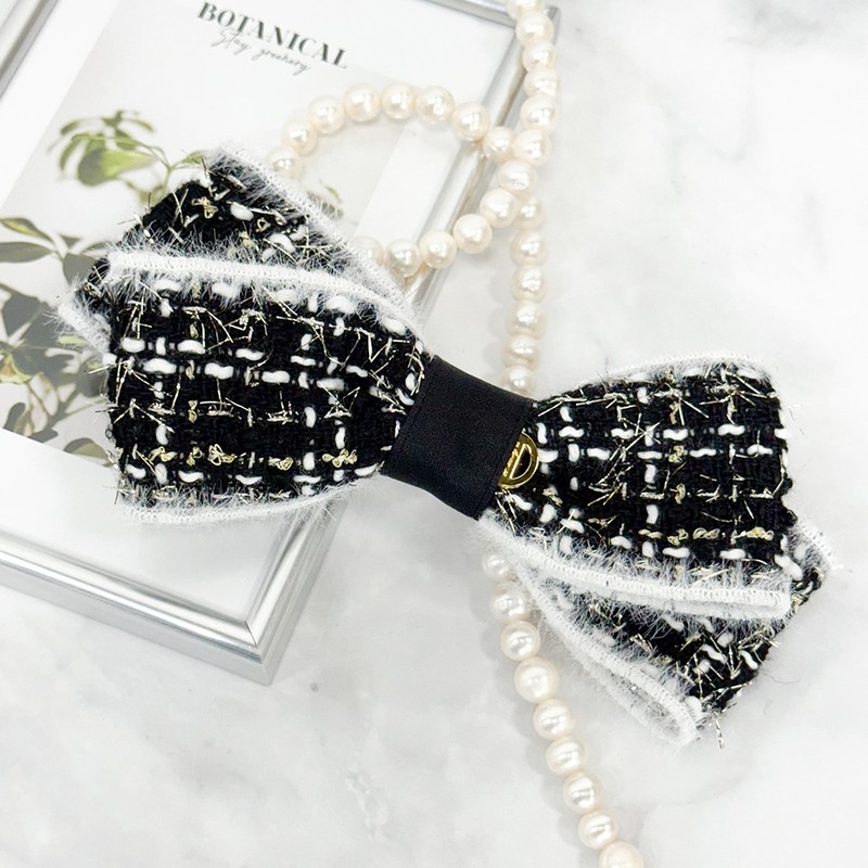 Burnaby White Fringe Black Gold Ribbon Pin Pin Option /