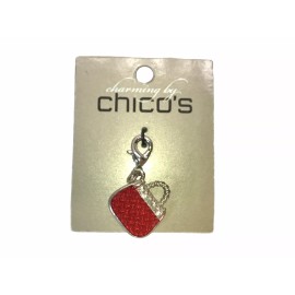 Chico's Charming By Chico's Red Purse Charm for Purse Bracelet Zipper Pull KeyRing NEW