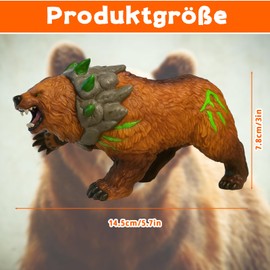 MigWoo Bear, Cave Bear Figure for, Educational Toy, Realistic Animal Figure for Role Play, 14.5 cm Length, 7.8 cm Height