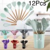 Unbranded 12Pcs Kitchen Silicone Utensils Set-Non Stick Cooking Utensils Wooden