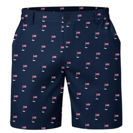 Arvilhill Men's Independence Day Patriotic Trunks Red White and Blue Dress Short Practical Pocket Short Pant M‌