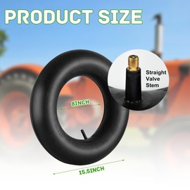 Robust 4.80/4.00-8 Hose Wheelbarrow Hose Replacement Hose Air Wheel Tube Tyre Hose for Handcart Trailer Lawn Mower Pack of 2