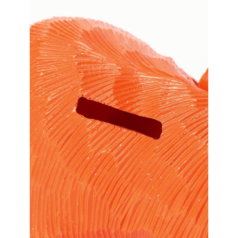 Beams Japan Salmon Bear Piggy Bank, Orange