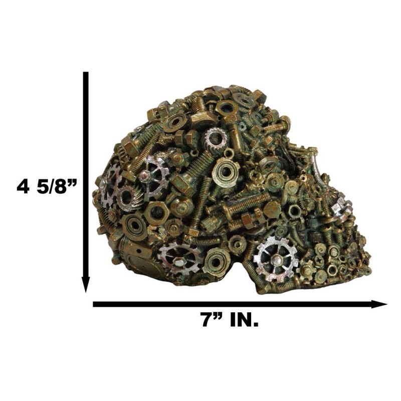 Steampunk Junkyard Gearwork Mechanic Gears Nuts Bolts And Screws Skull
