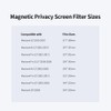 Magnetic Privacy Screen Filter Anti UV Film Anti Glare Frosted