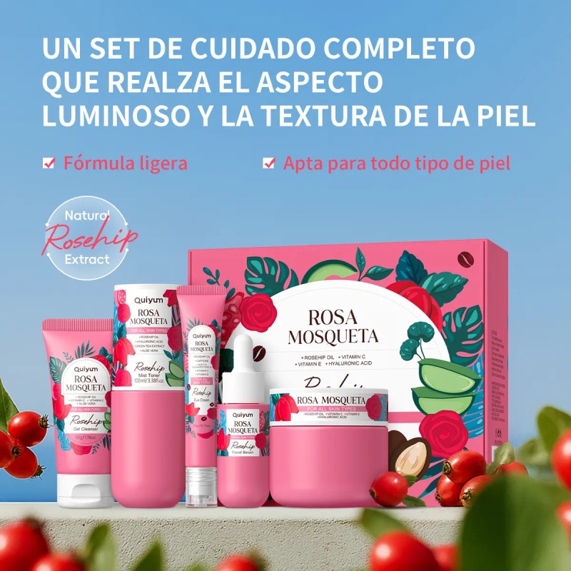 Set Quiyum Rosehip 5 Pzs Cuidado De La Piel Hidratante