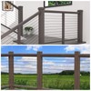 Muzata 50Pack Black Stainless Steel Protective Sleeves Cable Railing Kit