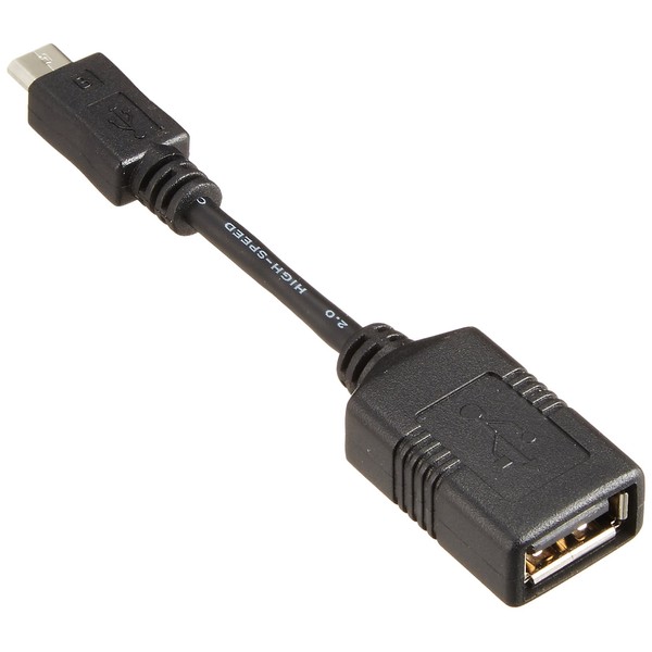 Buffalo iBUFFALO USB (microB to A) Converter Adapter for Tablet Black BSMPC11C01BK
