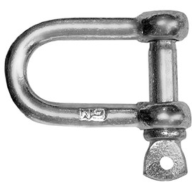 12mm Dee Shackle Chain Link D Shackles Galvanised Steel Zinc Plated 520kg Max Load (Pack of 2)